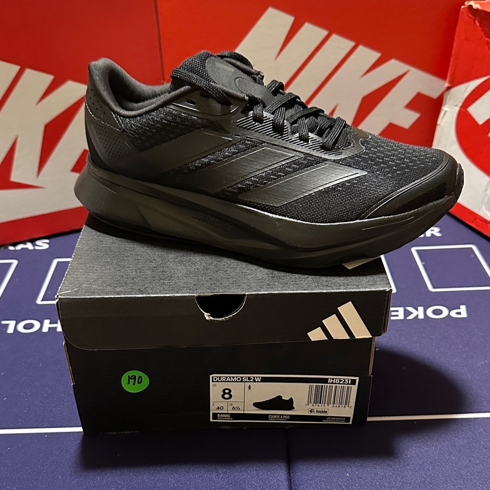 adidas Black Men's Running Shoe - All-Black Duramo Style